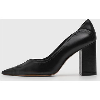 Scarpin Feminino Arezzo Salto Alto Bloco Preto