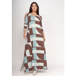 Vestido CabanaFree Boyrá Longo Malha Detalhe na Manga Santa Rosa do Tocantins