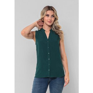 Camisa Intens Sem Manga Viscose Liso Verde