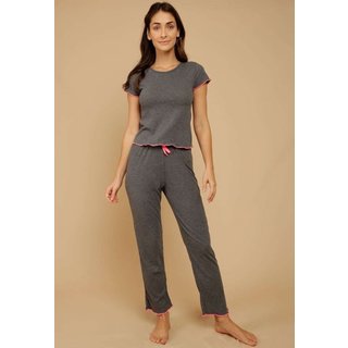Pijama Feminino Canelado Diluxo Manga Curta