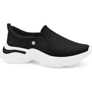 Tênis Feminino Preto Slip On Sola Alta Ramarim 2674101-4