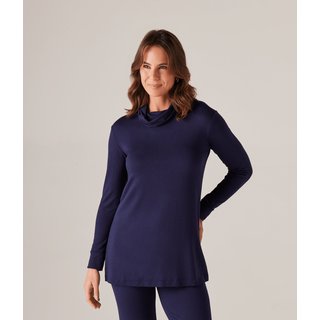 Blusa Alongada Conjunto Moletinho Feminina Azul Marinho