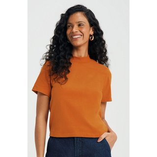 Blusa Feminina Gola Alta Peletizada Marialícia Laranja
