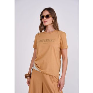 Camiseta Feminina Colcci Estampa Pedrarias Caramelo
