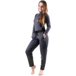 Calça Moletinho 4 Estações Feminino Flanelado Lisa Inverno Cintura Alta Cinza Escuro