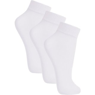 Kit com 3 Meias Soquete Fio 20 Loba 5530-001 Branco