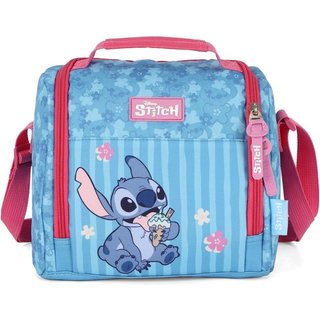 Infantil - Lancheira Escolar Juvenil Média Stitch e Angel Disney Rosa