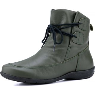 Bota Mr Gutt Rasteira em Couro Confortável Verde Militar