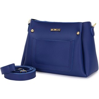 Bolsa Feminina Pequena Moncci Alça Trasversal Azul