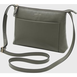 Bolsa Transversal de Couro Mariart Tacacá Verde Adão