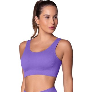 Top Selene Canelado Sem Costura Feminino - Roxo - selene