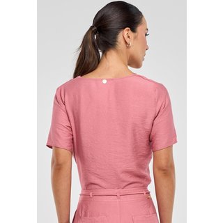 Blusa PKS Com Laços Viscose Rosê