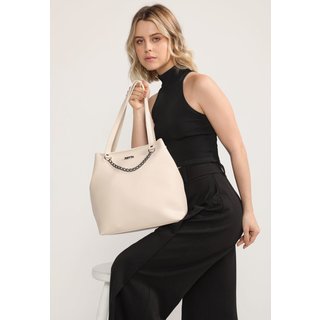 Bolsa Feminina Retta Sacola Com Porta Óculos Marfim
