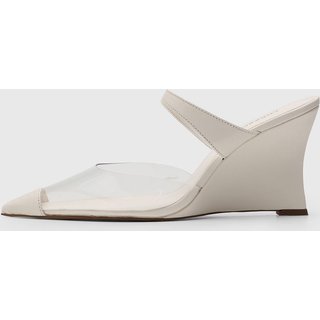Scarpin Feminino Arezzo Transparente Salto Anabela Off-White