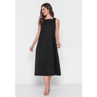 Vestido Intens Linho Midi Preto