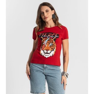 Blusa T-Shirt Feminina Estampada Select Vermelho