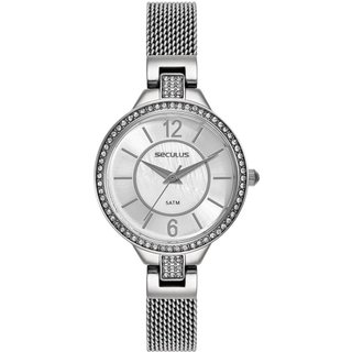 Relógio Feminino Seculus Analógico Prata Minimalista Seculus