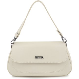 Bolsa Feminina Transversal Pequena Para Festa de Ombro e Mão Retta Oficial Marfim