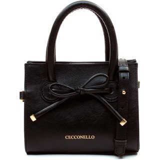 Bolsa Celina Couro Preto Cecconello C2951-1