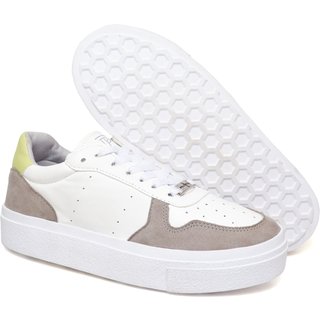 Tênis Feminino Branco Sola Alta em Camurça e Verniz Polo Blu do 34 ao 40