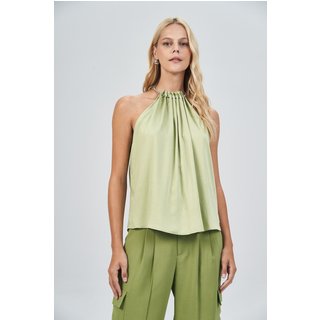 Blusa Gola Franzida Feminina Acostamento