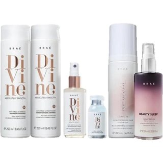 Brae Divine Duo 250ml Queratina Liquida 60ml Ampola 13ml Leave-in Revival 200ml e Beauty Sleep 100ml