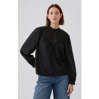 Camisa GAP Reta Recortes Renda Preta