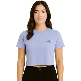 Camiseta Cropped Diadora Small Logo Uno Feminina - Azul - diadora