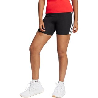 Shorts Biker Cós Alto Essentials Três Listras adidas Sportswear Preto