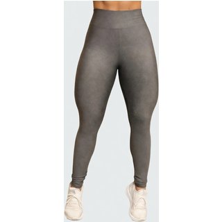 Calça Leggings Academia D Bell Fitness Cós Alto Cinza