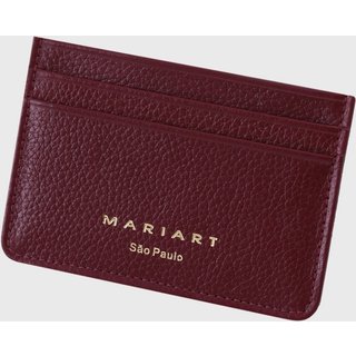 Porta-Cartão Couro Mariart Babaçu Rubi