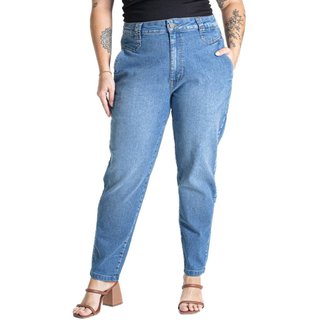 Calça Jeans Sawary Plus Size Mom - 281064 - Azul - Sawary