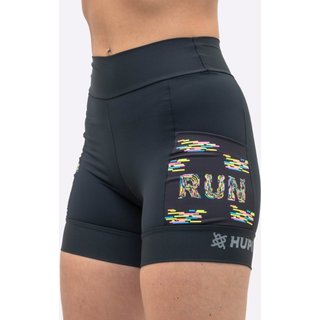 Bermuda HUPI de Compressão Feminina Run Curta Colors Preto