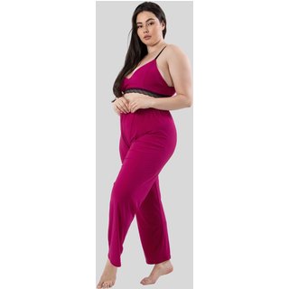 Conjunto De Pijama Feminino Estampado Calça + Top Plus Size Estampado