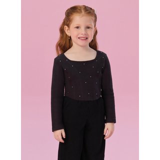 Cropped Menina Modelagem Manga Longa Petit Cherie 4 Preto