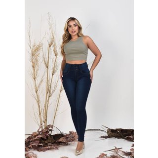 Calça Jeans Azul Feminina Kiridas Jeans Skinny Justa Confortável e Estilosa