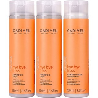 Kit Cadiveu Professional Bye Bye Frizz Shampoo Extra e Condicionador (3 produtos)
