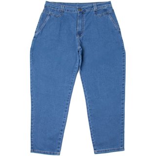 Calça Jeans Feminina Sawary Plus Size Fly Azul Claro