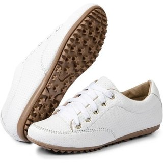 Sapatênis Tênis Feminino Casual Confortável Branco Para Área Da Saúde