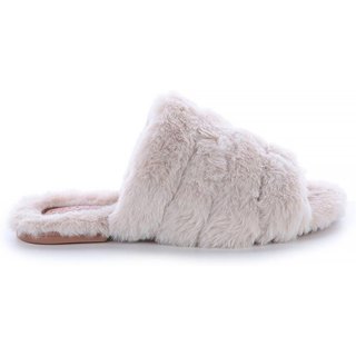 Rasteira Feminina Damannu Shoes Pelos Yana Off White
