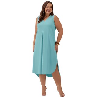 Vestido Solto Linho Plus Lunender