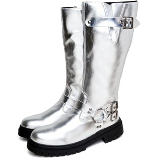 Bota Feminina Cano Alto DUBUY 1820FG Prata