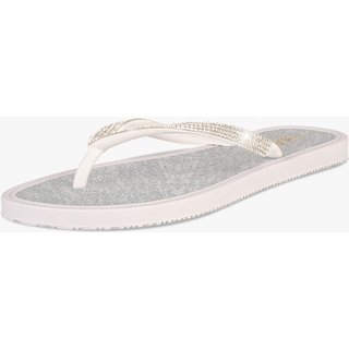 Chinelo Feminino Slim Glitter Pedraria Brilho Strass Branco