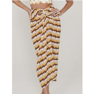 Pareô Chiffon Parioca Estampado Amarelo