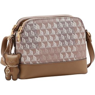 Bolsa Feminina Chenson Tridimensional 3485425 Bege
