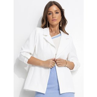 Casaco Crepe Plano Off White Quintess