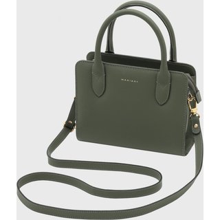 Bolsa Transversal de Couro Mariart Mangaba Army