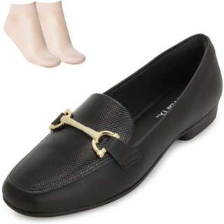 Sapato Mocassim Piccadilly e Meia PD25-25026 Preto