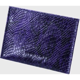 Porta-Cartão de Couro Mariart Zircônio Snake Roxo