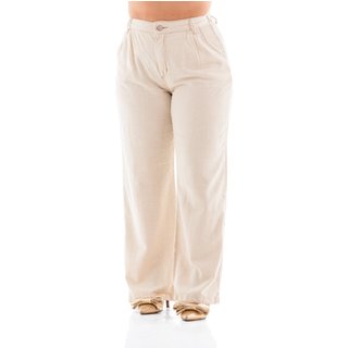 Calça Linho Feminina Arauto Wide Leg Maxskin Eco Fibers